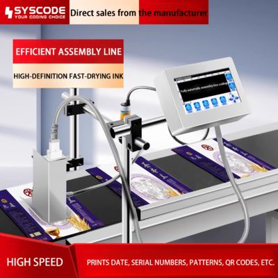 Syscode H200 Industrial Thermal Inkjet Printing System - Linux OS, processador Cortex-A7, suporta conexão de dados em tempo real e impressão compatível com UDI