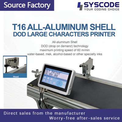 DOD Büyük Karakter Inkjet Yazıcı - Gıda, ilaç ve yapı malzemeleri endüstrileri için endüstriyel sınıf yüksek hızlı kodlama çözümü, 60m/dak baskı hızı